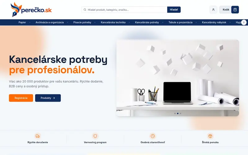 Snímka webu perecko.sk